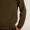 Jersey de cuello redondo para hombre en algodón verde militar Jersey de cuello redondo para hombre en algodón verde militar