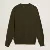 Jersey de cuello redondo para hombre en algodón verde militar Jersey de cuello redondo para hombre en algodón verde militar
