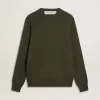 Jersey de cuello redondo para hombre en color verde militar con las letras «Golden» en la espalda Jersey de cuello redondo para hombre en color verde militar con las letras «Golden» en la espalda