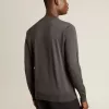 Jersey de cuello redondo para hombre en lana gris oscuro jaspeado Jersey de cuello redondo para hombre en lana gris oscuro jaspeado