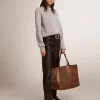 Jersey de cuello redondo para mujer en algodón gris Jersey de cuello redondo para mujer en algodón gris