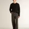 Jersey de lana negro para hombre con efecto desgastado Jersey de lana negro para hombre con efecto desgastado