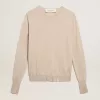 Jersey de mujer en lana merino marrón claro Jersey de mujer en lana merino marrón claro