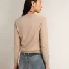 Jersey de mujer en lana merino marrón claro Jersey de mujer en lana merino marrón claro