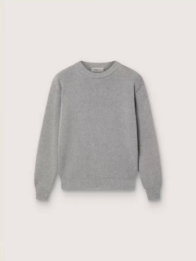 Jersey unisex Golden para niños en gris jaspeado acanalado con logotipo en la espalda