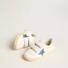 Junior Ball Star con estrella azul brillante y lengüeta trasera de ante beige Junior Ball Star con estrella azul brillante y lengüeta trasera de ante beige