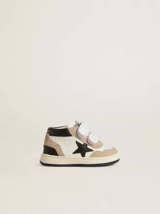 Junior June en napa con inserciones de ante y estrella de cuero negro