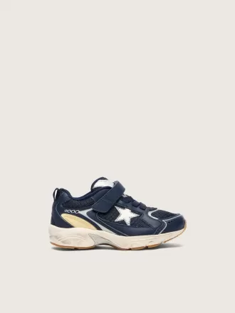 Junior Lightstar en piel azul y malla con estrella de piel gris
