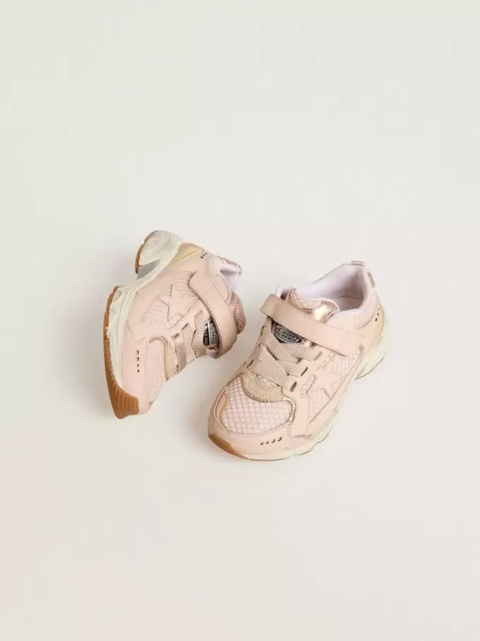 Junior Lightstar en piel rosa y malla con estrella de piel rosa Junior Lightstar en piel rosa y malla con estrella de piel rosa
