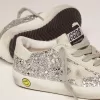Junior Super-Star en plata brillante con estrella de ante gris hielo Junior Super-Star en plata brillante con estrella de ante gris hielo