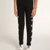 Leggings negros para niña con estrellas blancas en los laterales Leggings negros para niña con estrellas blancas en los laterales
