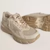 Lightstar para hombre en piel gris paloma y malla con estrella de TPU beige Lightstar para hombre en piel gris paloma y malla con estrella de TPU beige
