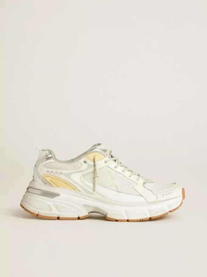 Lightstar para mujer en piel blanca y malla con estrella desgastada en blanco Lightstar para mujer en piel blanca y malla con estrella desgastada en blanco