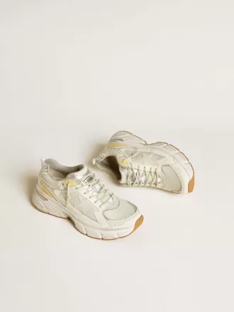 Lightstar para mujer en piel blanca y malla con estrella desgastada en blanco