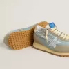 Marathon para hombre con parte superior de nailon azul claro y estrella azul pastel Marathon para hombre con parte superior de nailon azul claro y estrella azul pastel