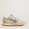 Marathon para hombre con parte superior de nailon beige y estrella gris Marathon para hombre con parte superior de nailon beige y estrella gris