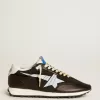 Marathon para hombre con parte superior de nailon negro y estrella blanca Marathon para hombre con parte superior de nailon negro y estrella blanca