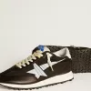 Marathon para hombre con parte superior de nailon negro y estrella blanca Marathon para hombre con parte superior de nailon negro y estrella blanca