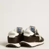 Marathon para hombre con parte superior de nailon negro y estrella blanca Marathon para hombre con parte superior de nailon negro y estrella blanca