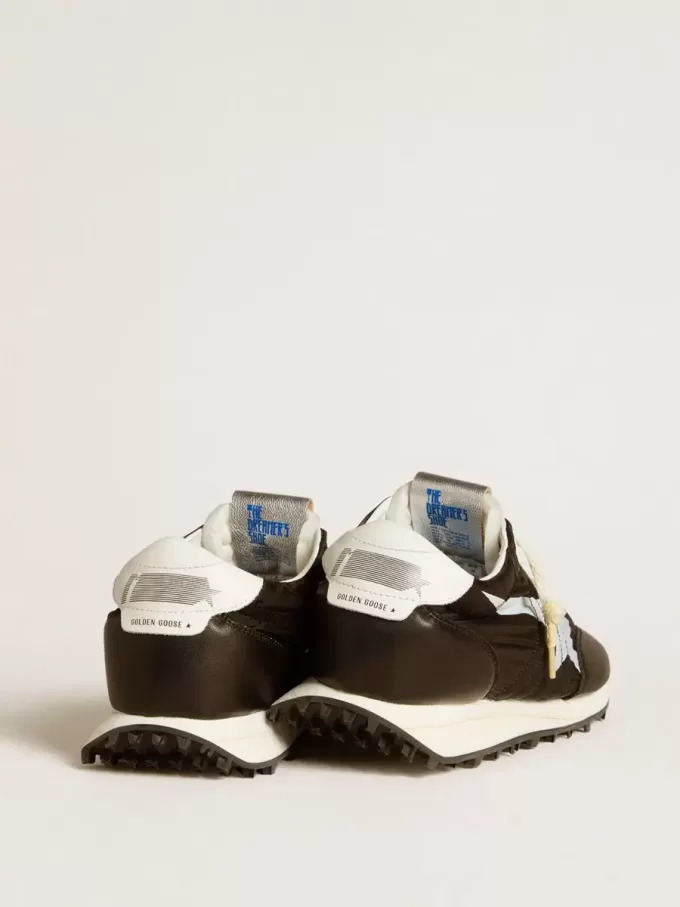 Marathon para hombre con parte superior de nailon negro y estrella blanca Marathon para hombre con parte superior de nailon negro y estrella blanca