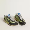 Marathon para hombre con parte superior de nailon verde y estrella negra Marathon para hombre con parte superior de nailon verde y estrella negra