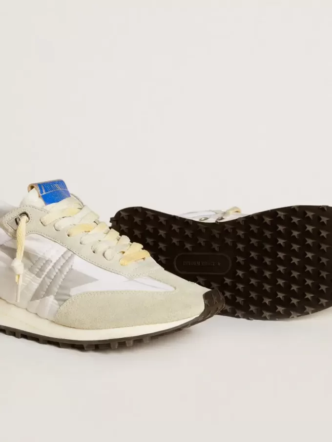 Marathon para mujer con parte superior de nailon blanco y estrella plateada Marathon para mujer con parte superior de nailon blanco y estrella plateada