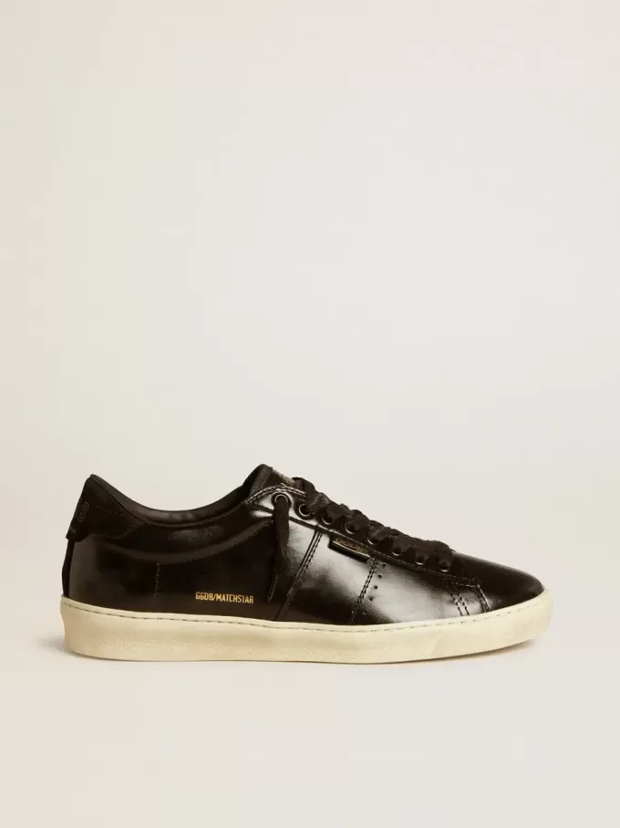 Matchstar para hombre en piel negra con lengüeta del talón en ante negro Matchstar para hombre en piel negra con lengüeta del talón en ante negro