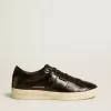 Matchstar para mujer en piel negra con lengüeta del talón en ante negro