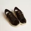 Matchstar para mujer en piel negra con lengüeta del talón en ante negro