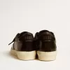 Matchstar para mujer en piel negra con lengüeta del talón en ante negro
