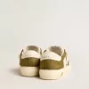 May Junior en cuero blanco y verde militar