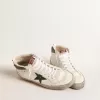 Mid Star con estrella de piel metalizada verde y destello blanco Mid Star con estrella de piel metalizada verde y destello blanco