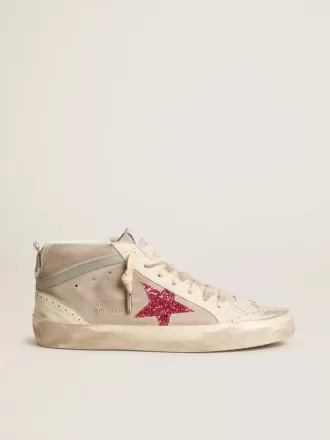 Mid Star en ante con estrella fucsia brillante y detalle en piel gris