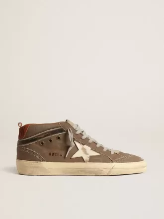 Mid Star en lona verde con estrella de piel y detalle negro brillante