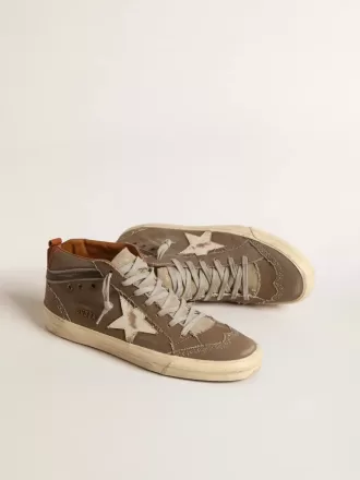 Mid Star en lona verde con estrella de piel y detalle negro brillante