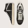 Mid Star LTD en denim negro con inserciones de ante y cristales Swarovski Mid Star LTD en denim negro con inserciones de ante y cristales Swarovski