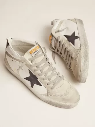 Mid Star para hombre, blanco con estrella negra Mid Star para hombre, blanco con estrella negra