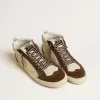 Mid Star para hombre en beige brillante con estrella de ante amarillo y detalle de algodón Mid Star para hombre en beige brillante con estrella de ante amarillo y detalle de algodón
