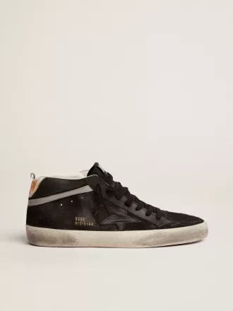 Mid Star para hombre en nubuck con estrella de cuero negro y detalle plateado Mid Star para hombre en nubuck con estrella de cuero negro y detalle plateado