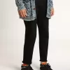 Mid Star para hombre en nubuck con estrella de cuero negro y detalle plateado