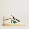 Mid Star para mujer con estrella de ante verde y lengüeta del talón de ante rosa Mid Star para mujer con estrella de ante verde y lengüeta del talón de ante rosa