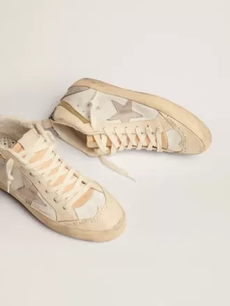 Mid Star para mujer con estrella en ante gris claro y detalle dorado Mid Star para mujer con estrella en ante gris claro y detalle dorado