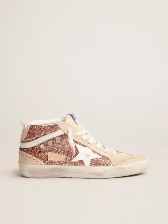 Mid Star para mujer con purpurina rosa