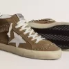 Mid Star para mujer en ante color tabaco con flecos y tachuelas Mid Star para mujer en ante color tabaco con flecos y tachuelas