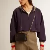 Mini bolso Star en piel negra con estrella tono sobre tono Mini bolso Star en piel negra con estrella tono sobre tono
