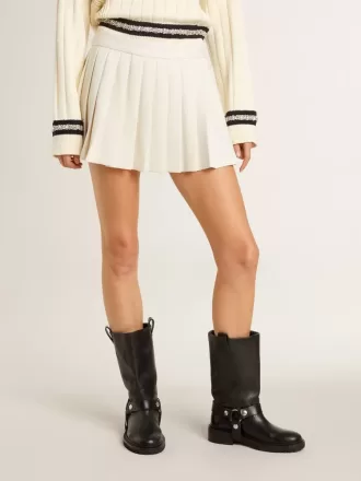 Minifalda plisada blanca Star