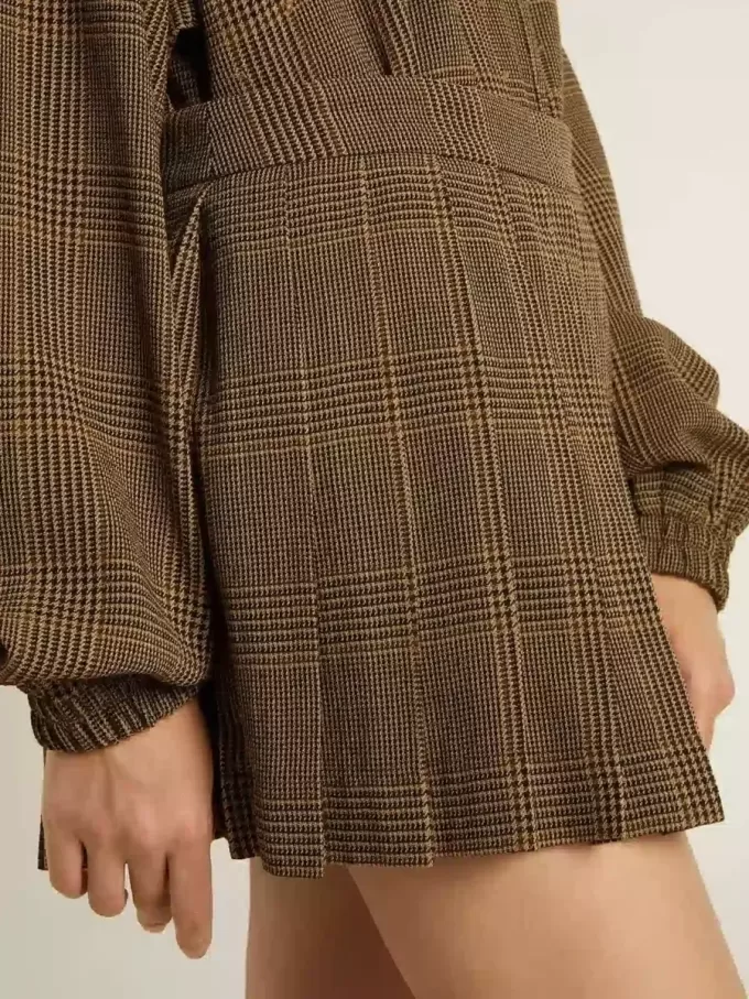 Minifalda plisada de lana Minifalda plisada de lana