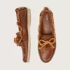 Mocasines Cruise para hombre en piel color tabaco con cordones naranjas de montaña Mocasines Cruise para hombre en piel color tabaco con cordones naranjas de montaña
