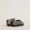 Mocasines Cruise Teen en piel negra con efecto desgastado