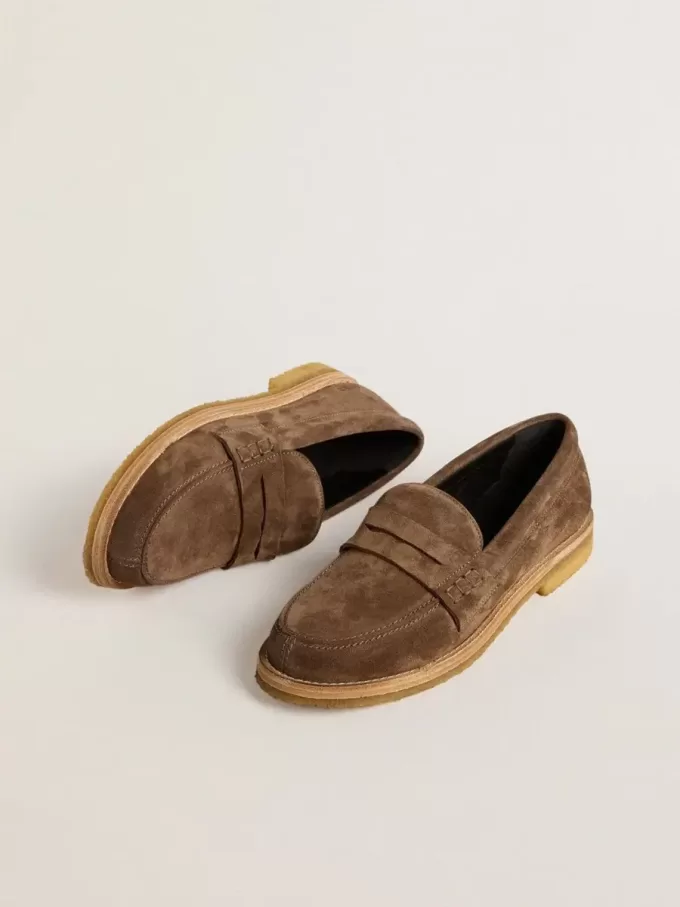Mocasines Jerry para hombre en ante gris paloma Mocasines Jerry para hombre en ante gris paloma